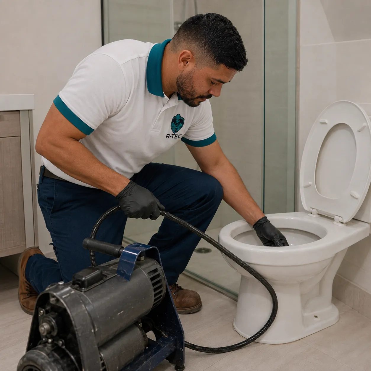 Serviço urgente para desentupir vaso sanitário